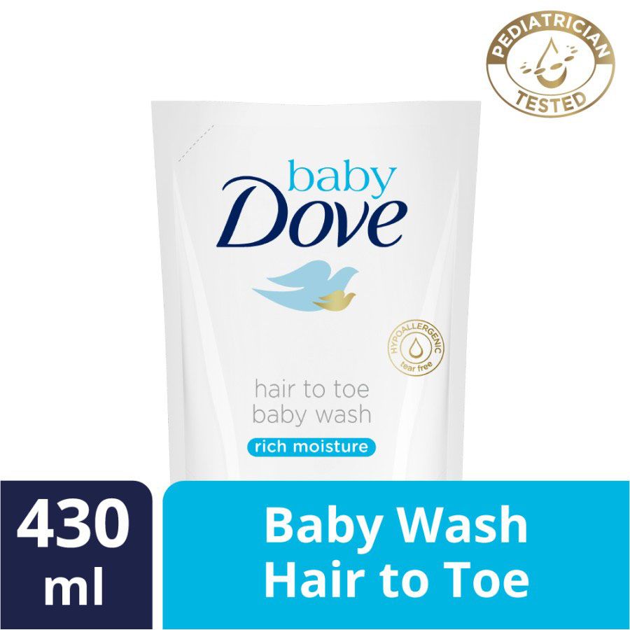 Baby Dove Hair to Toe Wash Rich Moisture Refill 430ml - 1