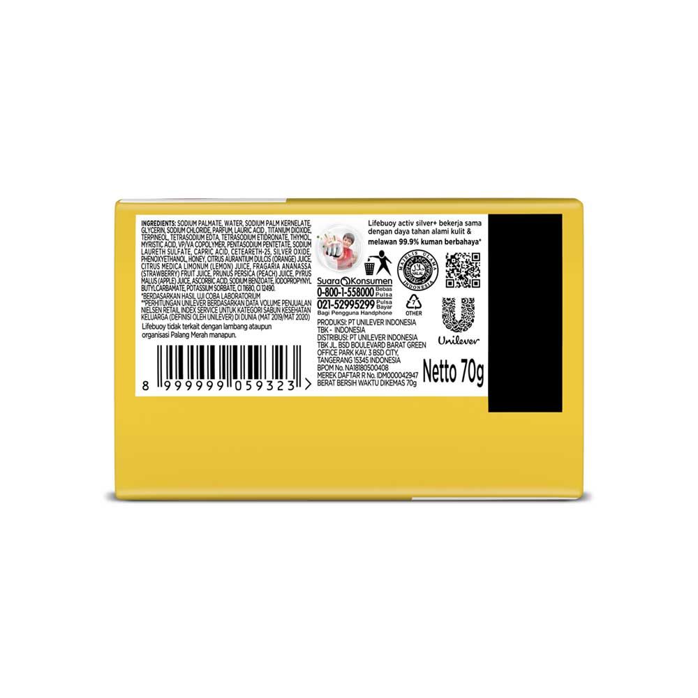 Lifebuoy Sabun Batang Lemon Fresh 70G - 3