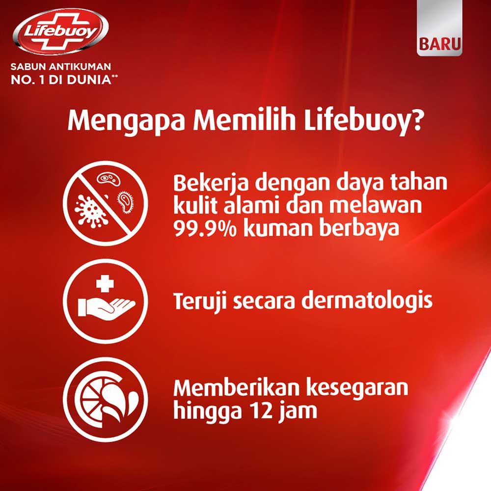 Lifebuoy Sabun Batang Lemon Fresh 70G - 6
