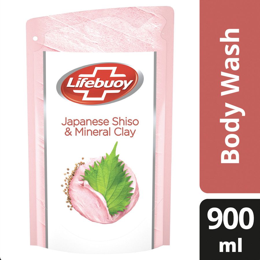 Lifebuoy Sabun Mandi Cair Shiso & Mineral Clay 900Ml - 1