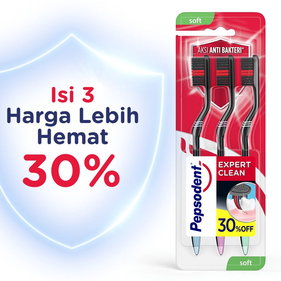 Pepsodent Toothbrush Sikat Gigi Expert Clean 3Pc - 4