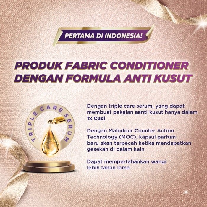 Molto Anti Kusut Spray Instan Pewangi Pakaian Velvet Bloom Pouch 720Ml - 5