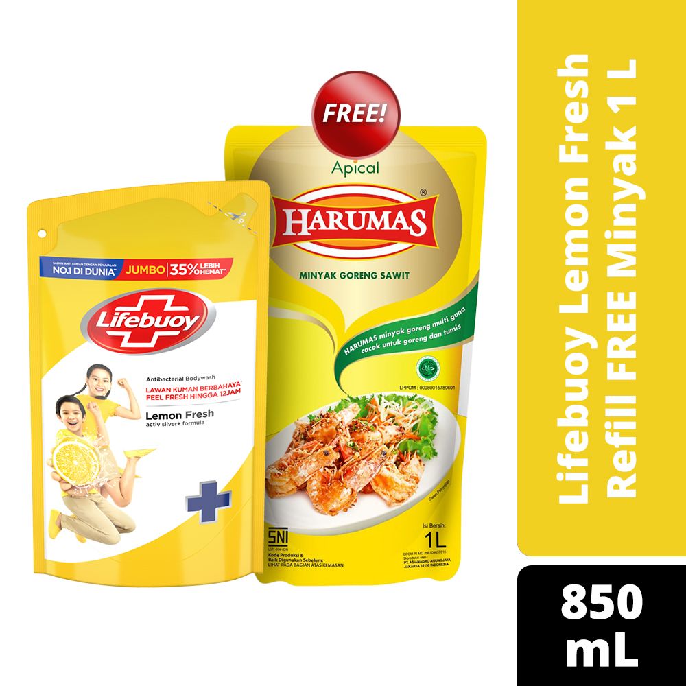 Lifebuoy Lemon Fresh 850Ml Free Minyak 1L - 1