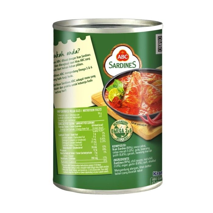 ABC Sarden Saus Extra Pedas 155 g - 3