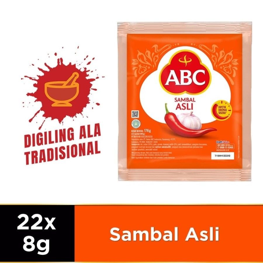 ABC Sambal Asli Sachet 8g x 22 - 1