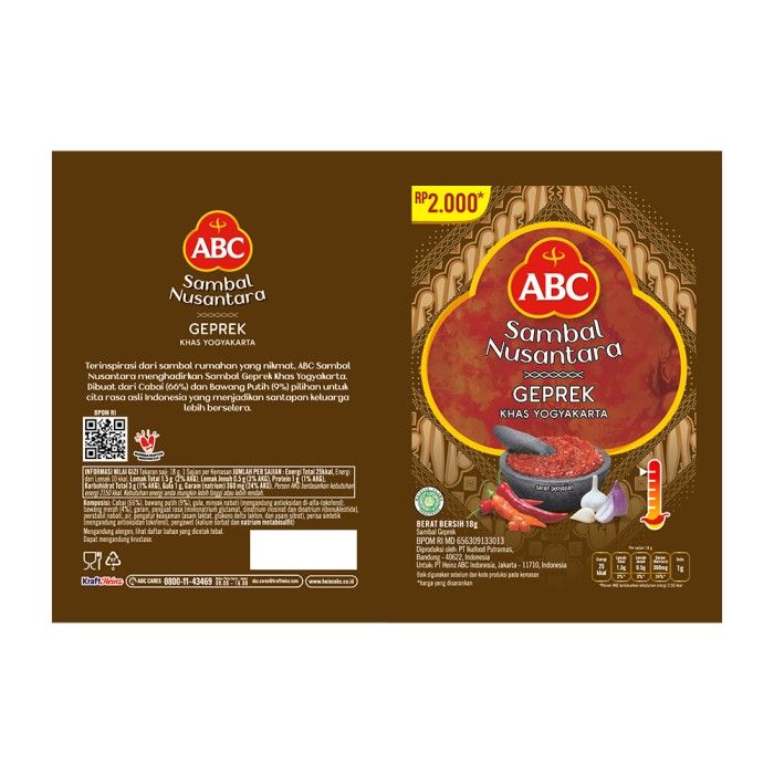 ABC Sambal Nusantara Geprek 10 x 18 g - 3