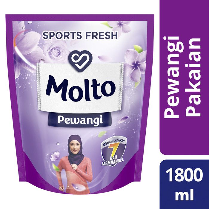 MOLTO EAU DEPARFUME PELEMBUT BAJU POUCH PURPLE 1.5L-PEWANGI PAKAIAN - 1