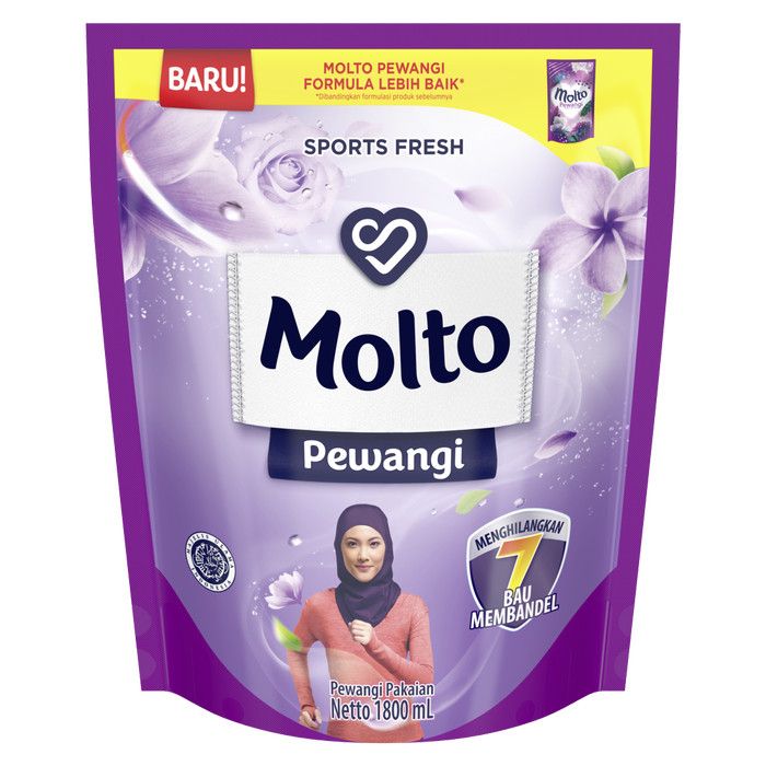 MOLTO EAU DEPARFUME PELEMBUT BAJU POUCH PURPLE 1.5L-PEWANGI PAKAIAN - 2