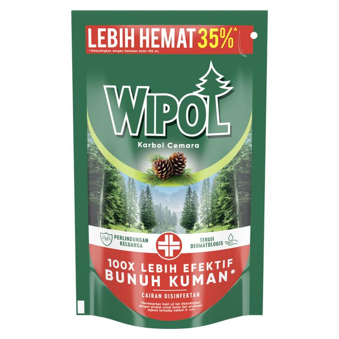 Wipol Pembersih Lantai Karbol Cemara Refill 500Ml - 2