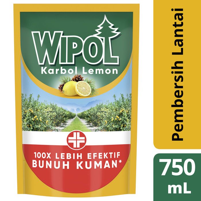 Wipol Karbol Lemon Pembersih Lantai Refill 780Ml - 1