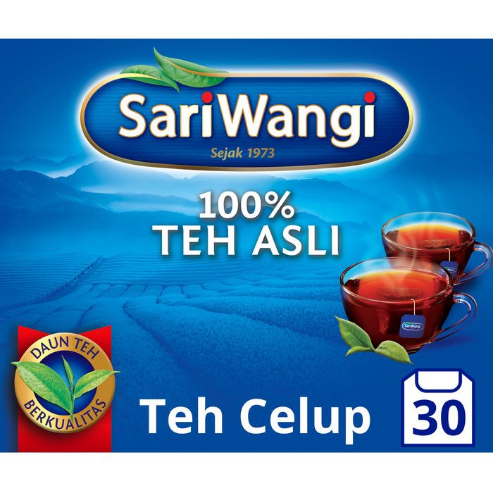 Sariwangi Teh Celup Tea Bag Asli Lebih Segar Dan Nikmat 30Pc - 1