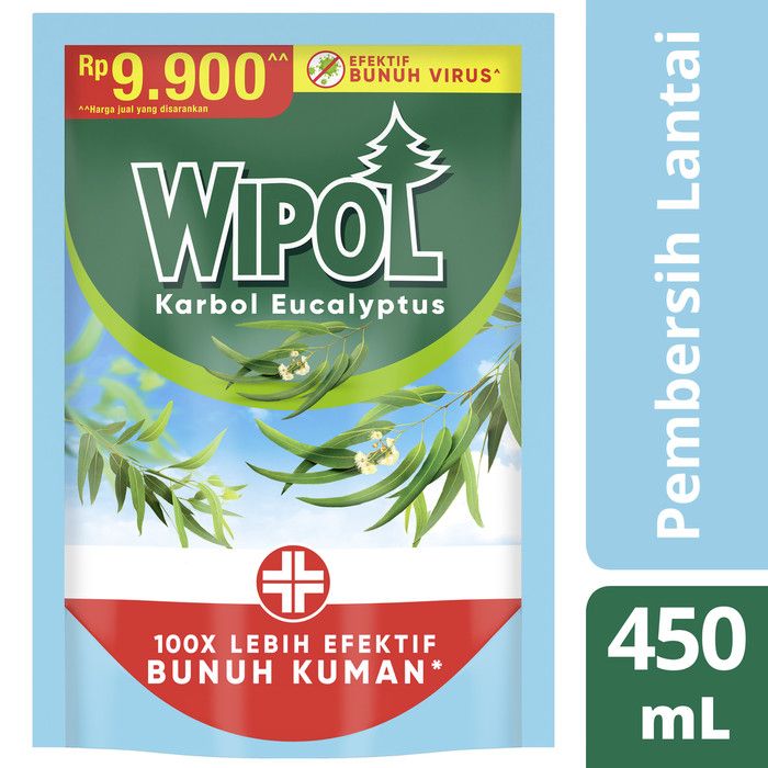 Wipol Karbol Lantai Eucalyptus Refill 450ml - 1
