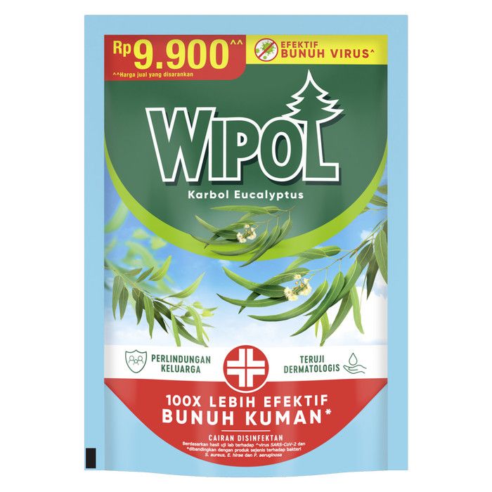 Wipol Karbol Lantai Eucalyptus Refill 450ml - 2