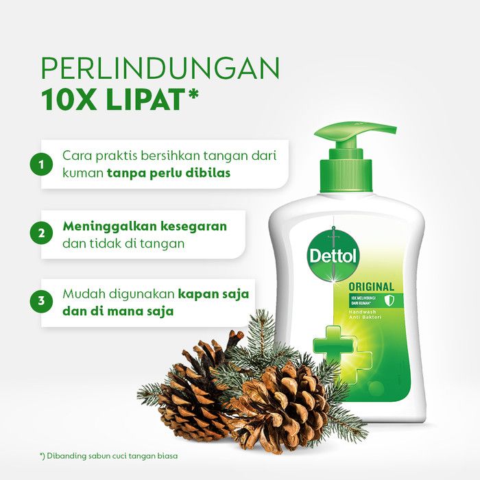 Dettol Sabun Cuci Tangan Original 245ml - 4