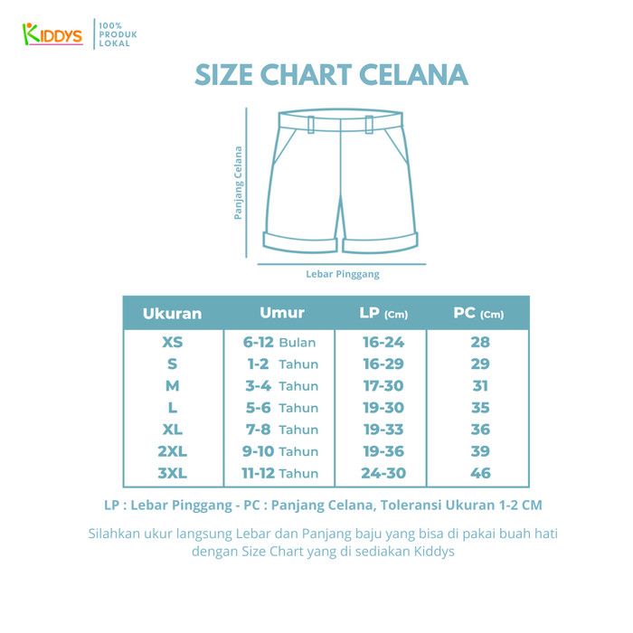 Kiddys Celana Pendek Anak Unisex Merah 6-12 Bulan - 3