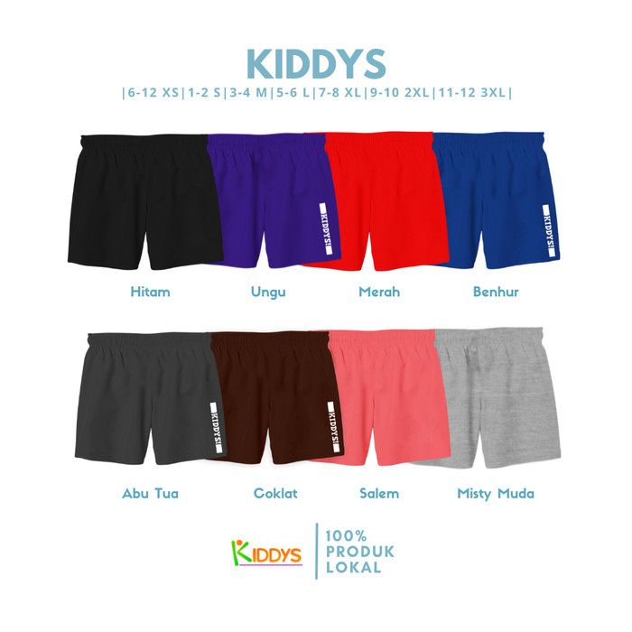Kiddys Celana Pendek Anak Unisex Merah 6-12 Bulan - 4