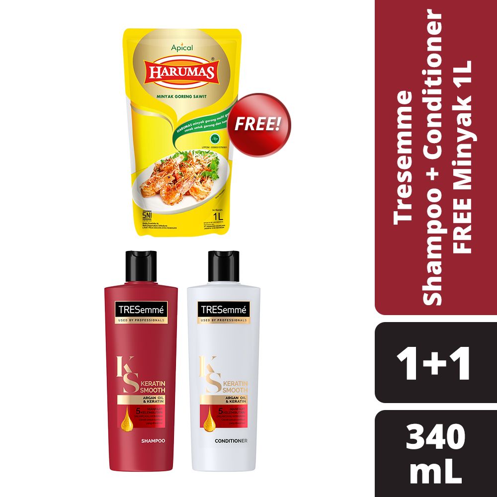 Tresemme Keratin Shampoo 340ML Free Minyak 1L - 1