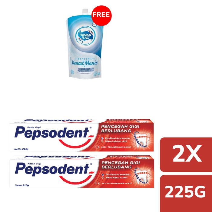 Pepsodent Pasta Gigi White 225G Free SKM - 1