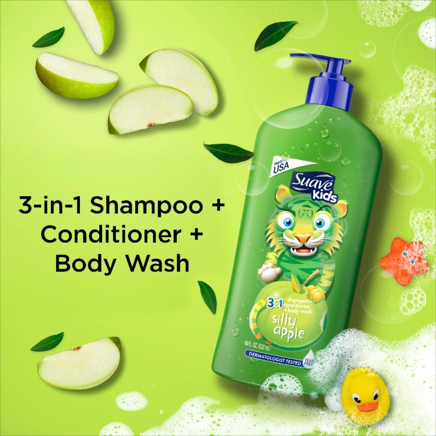 Suave Kids 3 in 1 Silly Apple 532ml - 4