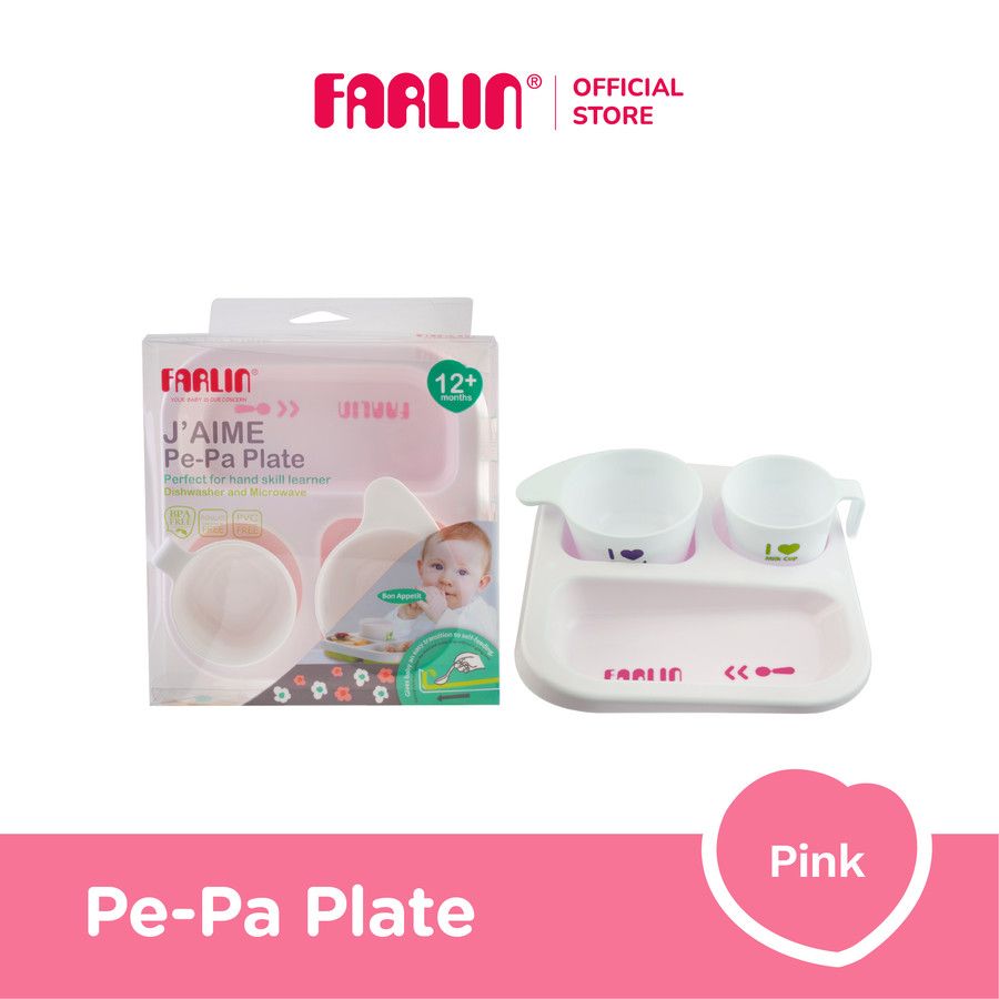 Farlin PE-PA Plate - Merah Muda - 2