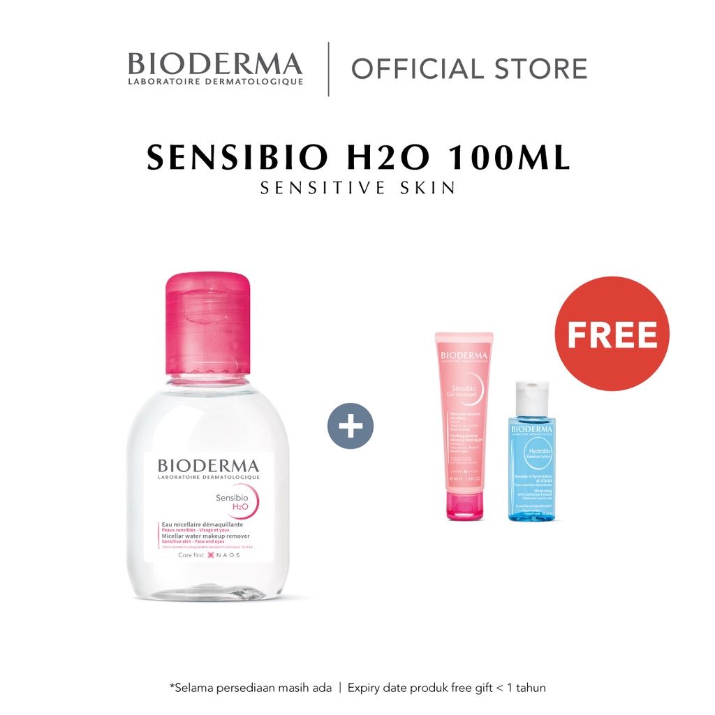 BIODERMA Sensibio H2O 100 ml FREE Gel Moussant & Essence Lotion - 1