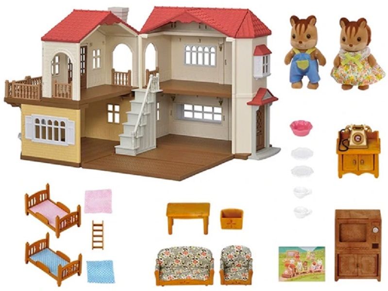 Mainan Koleksi Sylvanian Families Red Roof Country Home Gift 5385 - 3