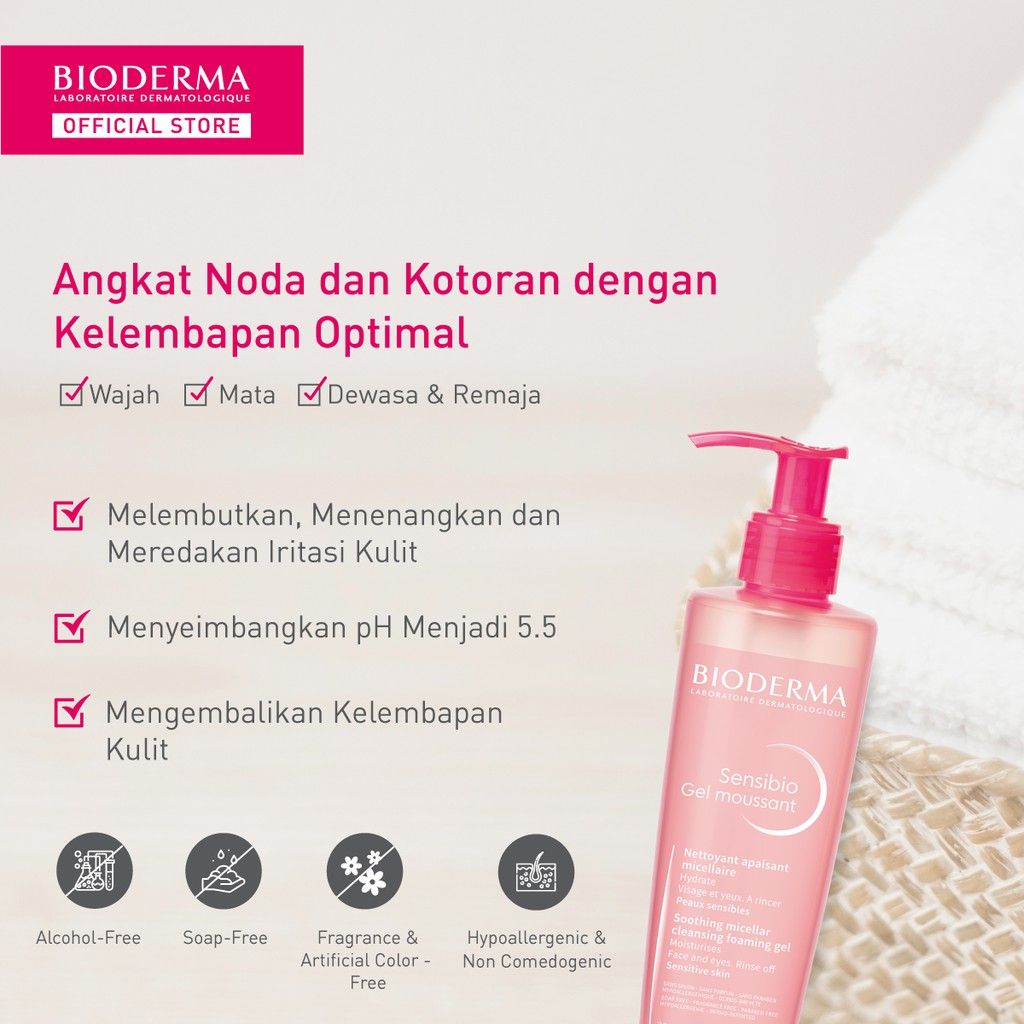 Bioderma Sensibio Gel Moussant 200 ml - Facial Wash untuk Semua Jenis Kulit / Kulit Sensitif - 3