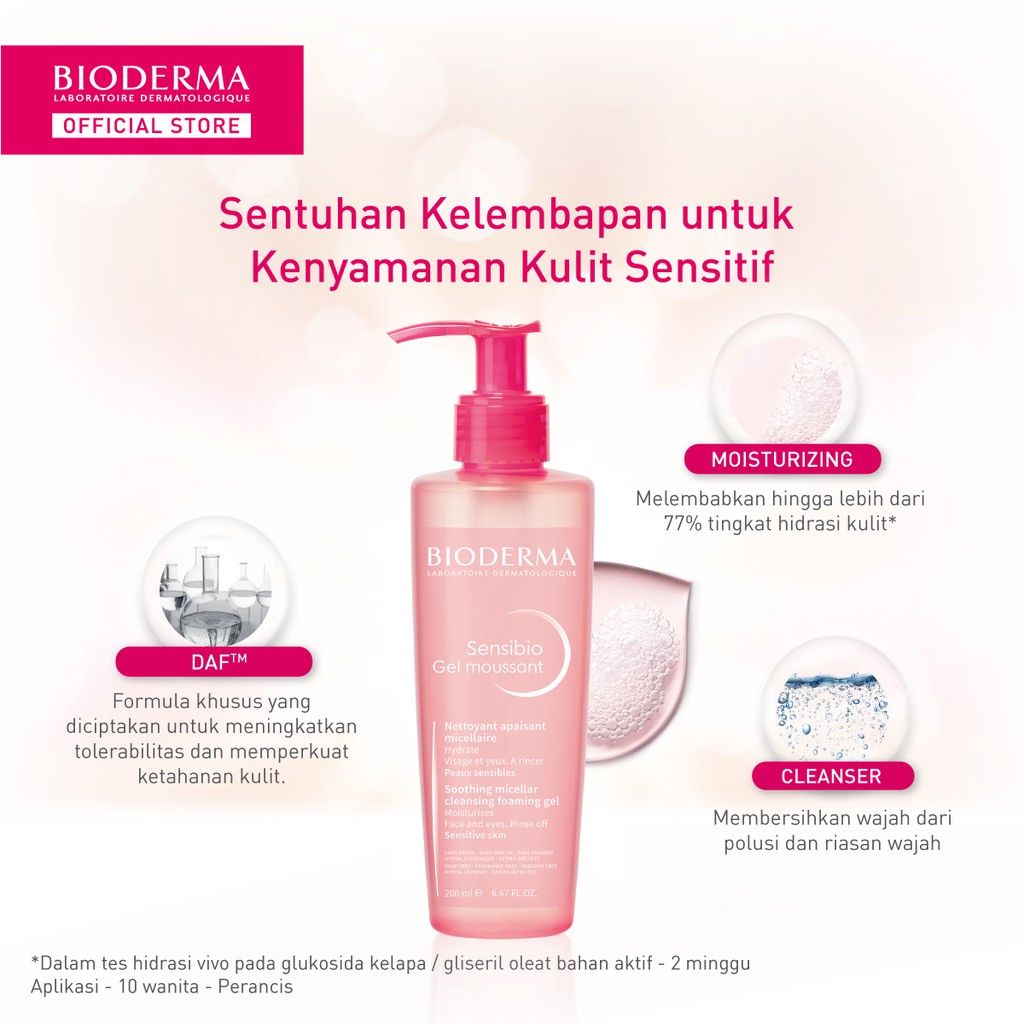 Bioderma Sensibio Gel Moussant 200 ml - Facial Wash untuk Semua Jenis Kulit / Kulit Sensitif - 2