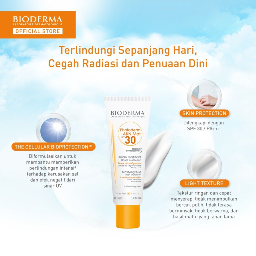 Bioderma Photoderm AKN Mat SPF 30 40 ml - Sunscreen untuk Kulit Kombinasi / Berminyak / Berjerawat - 3