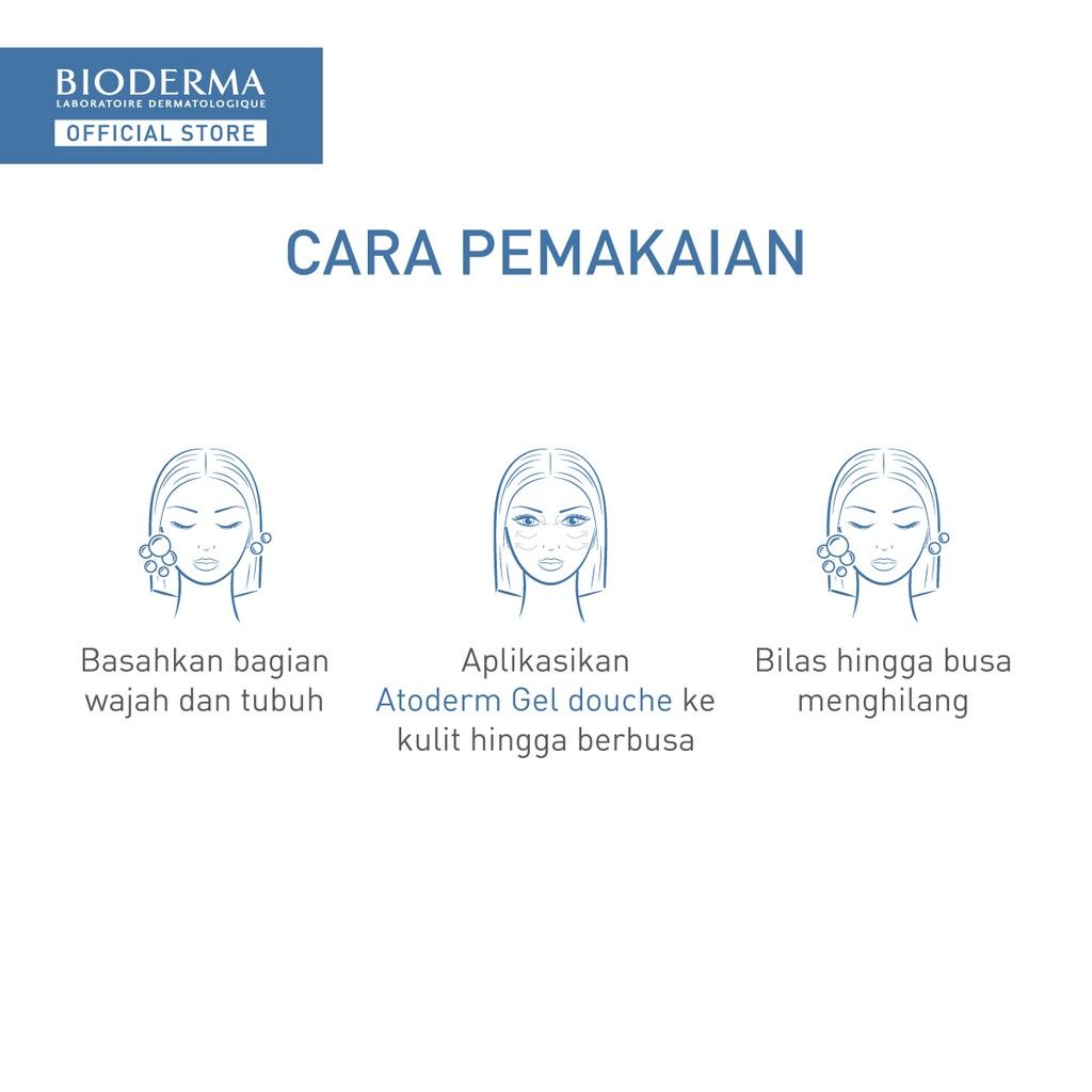 Bioderma Atoderm Gel Douche 100 ml - Facial / Body Wash untuk Kulit Normal / Kering - 4