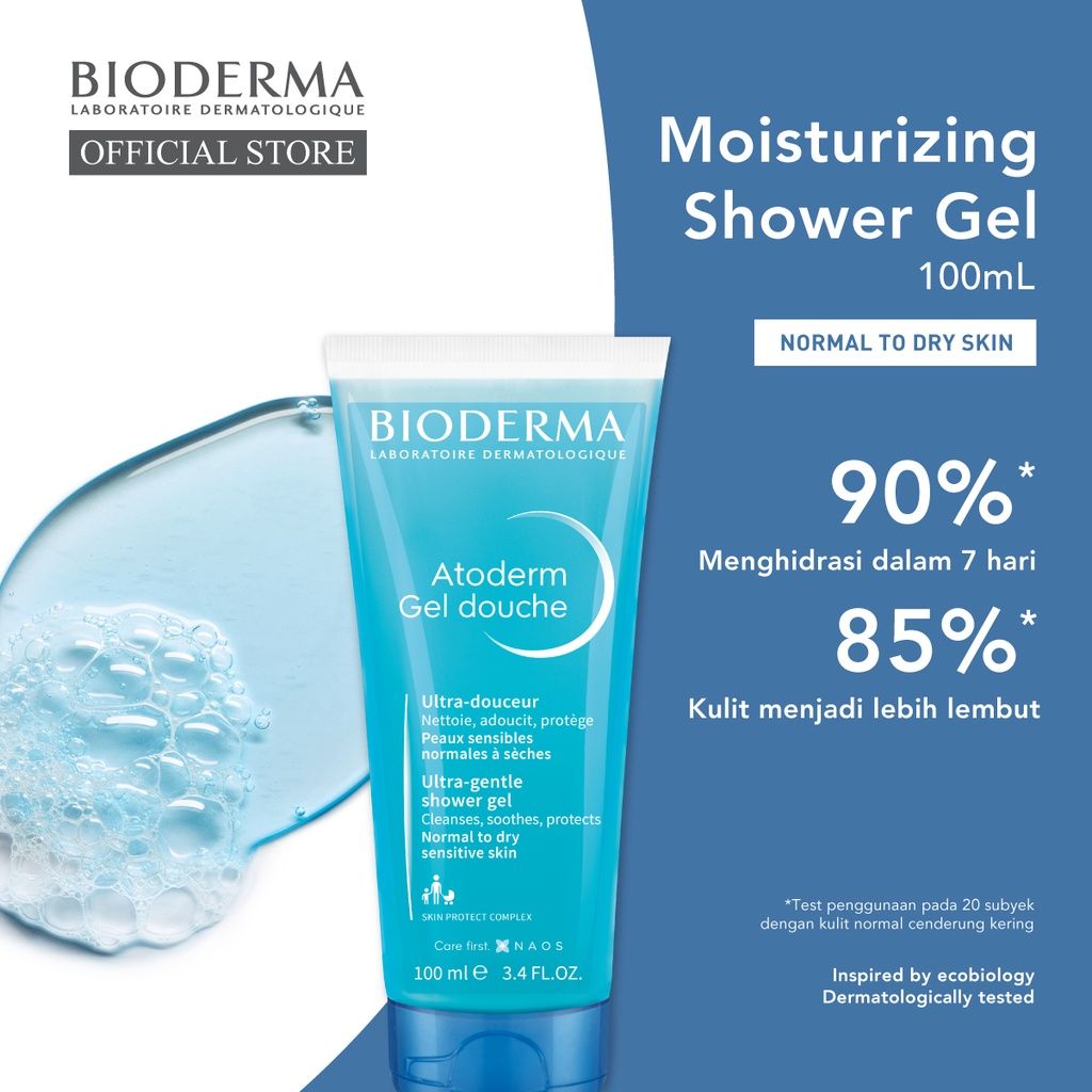 Bioderma Atoderm Gel Douche 100 ml - Facial / Body Wash untuk Kulit Normal / Kering - 1