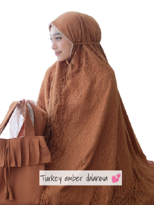 Mukena Dalanova Turkey Warna Amber All Size - 2