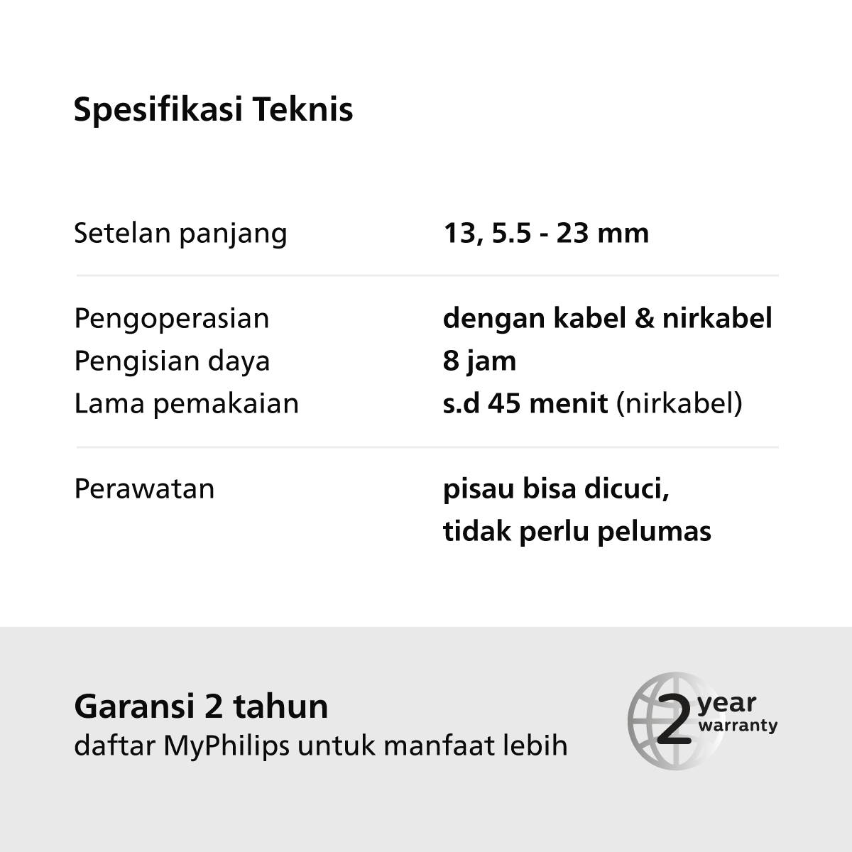 Philips Hair Clipper RC/AC Closed Box HC3525/15 Pencukur Rambut - 5