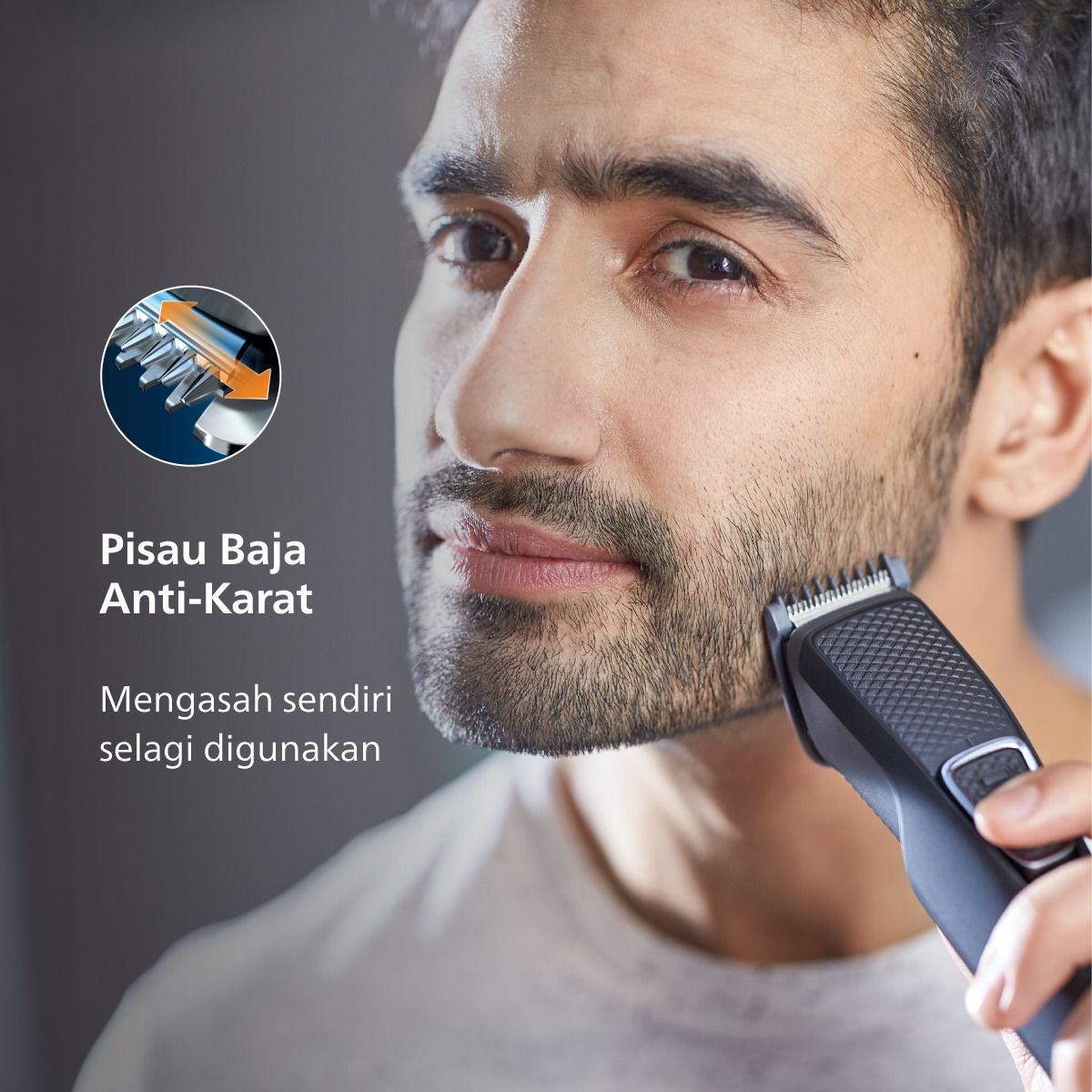 Philips Beard Trimmer BT1233/14 Penata Jenggot & Kumis - 3