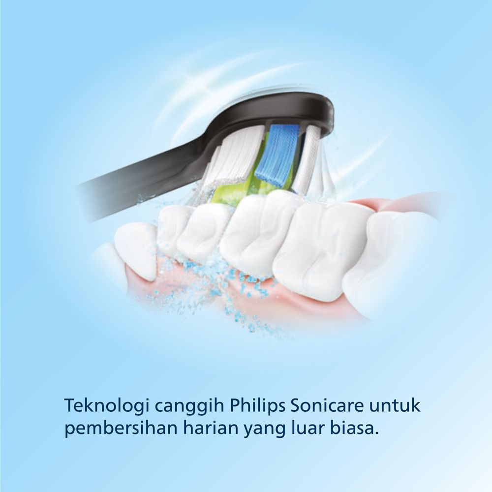 Philips Sonicare Brush Head Opt Wht 4x Blk HX6064/96 Kepala Sikat Gigi - 3
