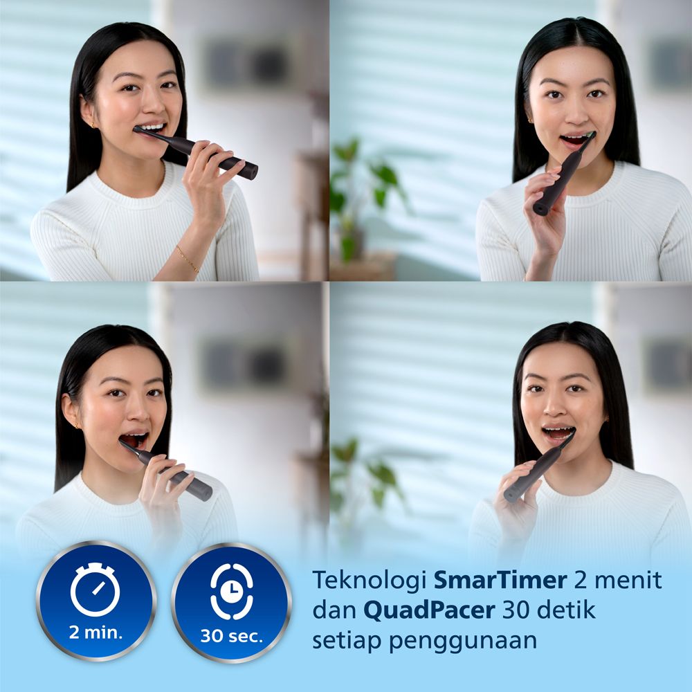 Philips Sonicare Electric Toothbrush 3000 Blk HX3671/54 Sikat Gigi - 4