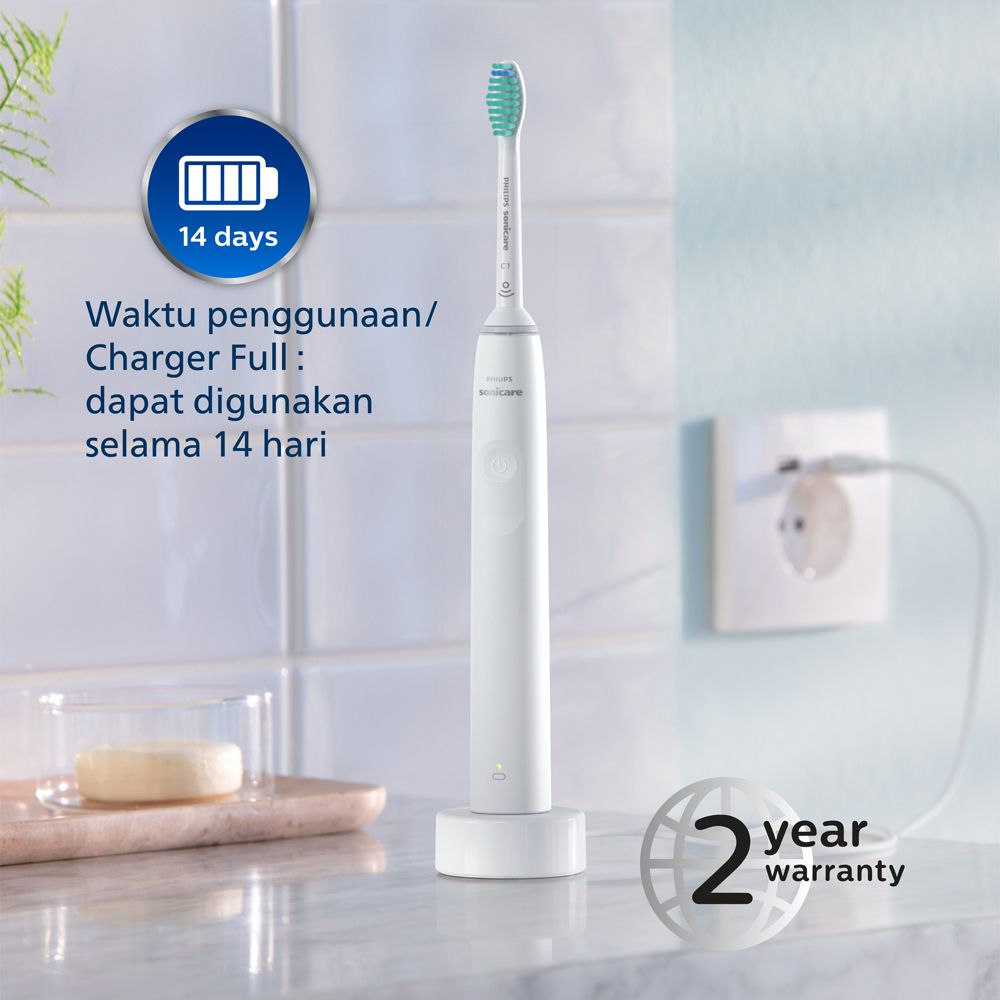 Philips Sonicare Electric Toothbrush 3000 Wht HX3671/23 Sikat Gigi - 5