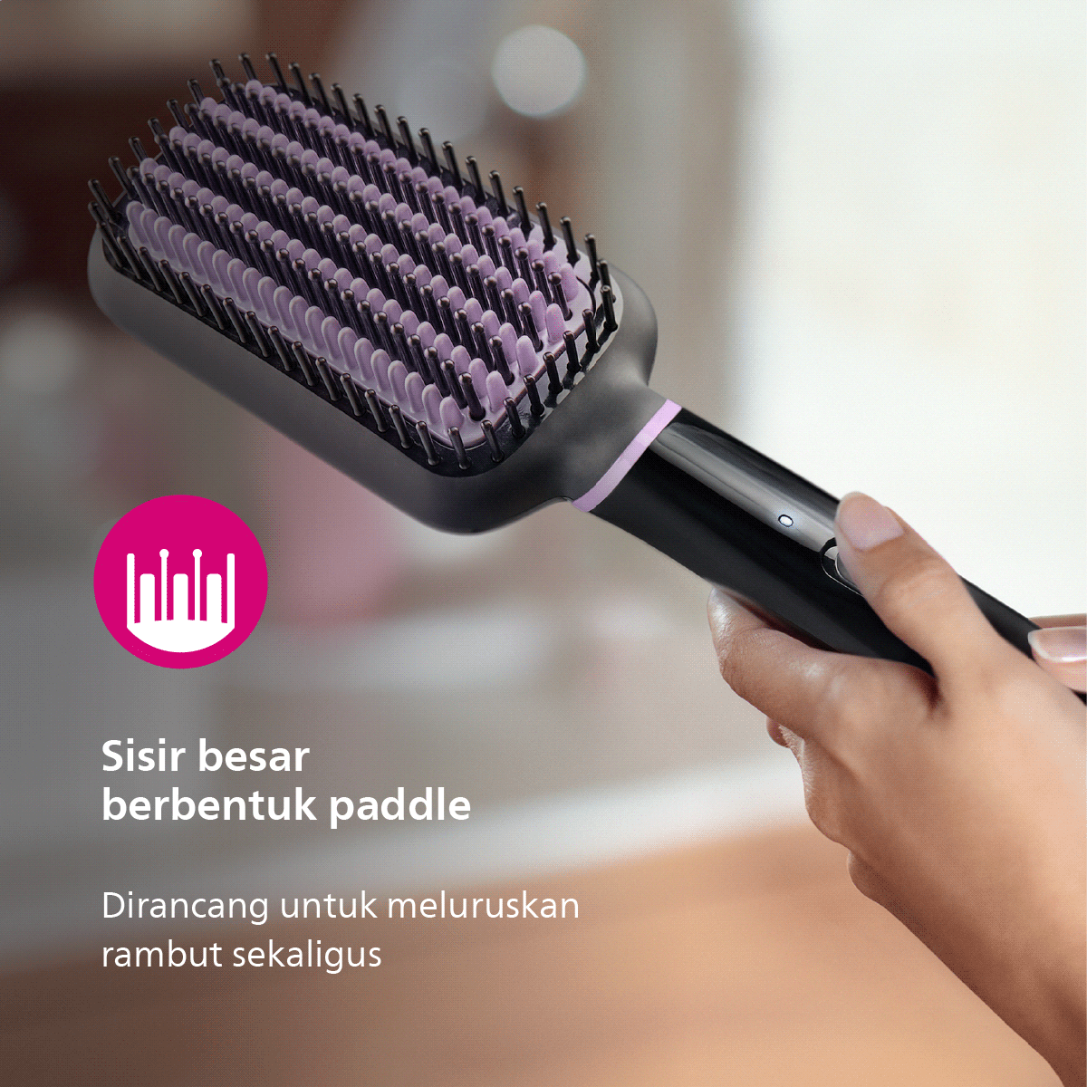 Philips Heated Straightening BHH880/00 Pelurus Rambut Natural - 5