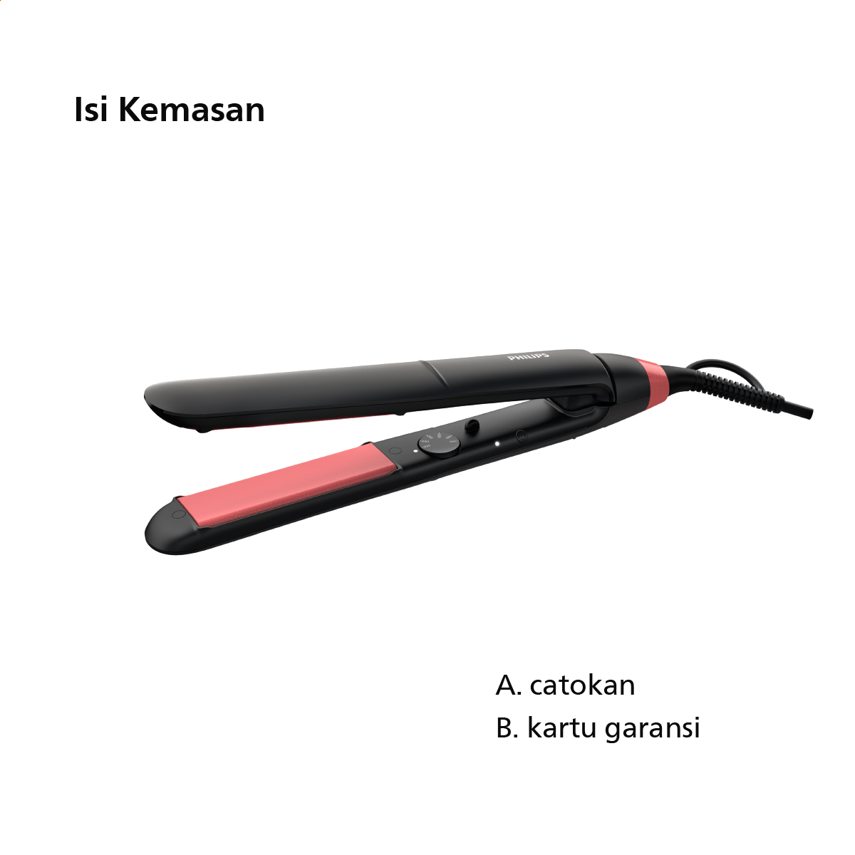 Philips Hair Straightener Keratin Ceramic BHS376/00 Catokan Rambut - 2