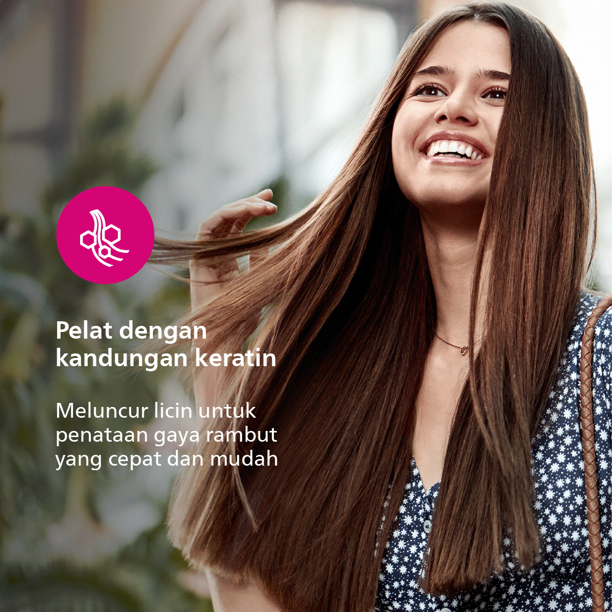 Philips Hair Straightener Keratin Ceramic BHS376/00 Catokan Rambut - 4
