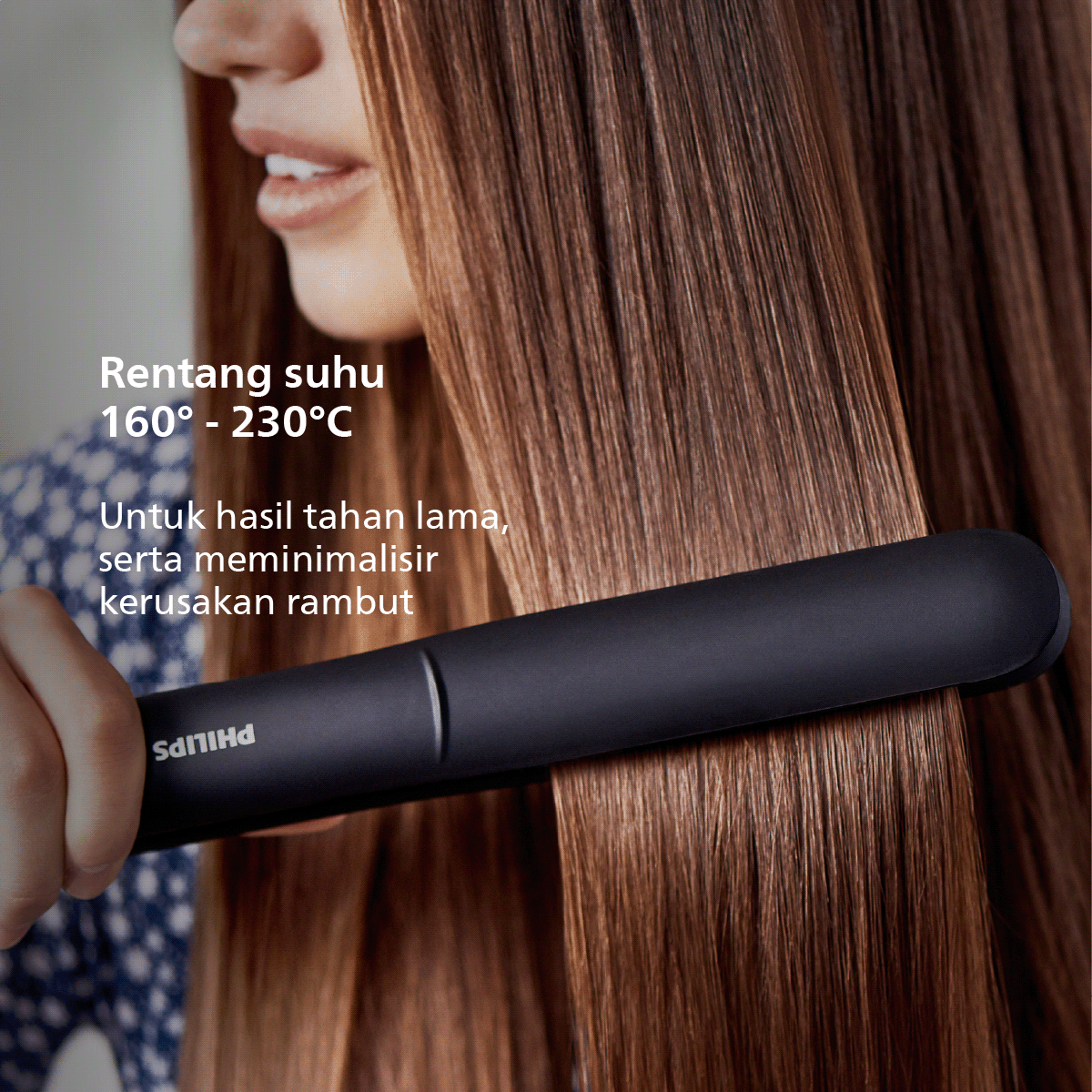 Philips Hair Straightener Keratin Ceramic BHS376/00 Catokan Rambut - 5