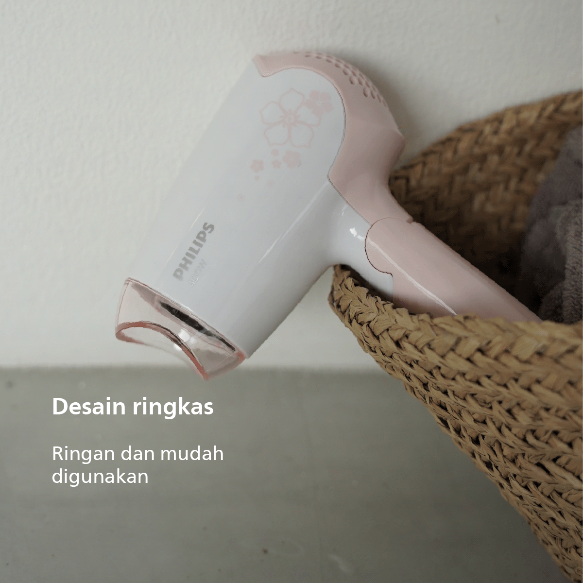 Philips Hair Dryer Care 400 W Pink HP8108/02 Pengering Rambut - 4