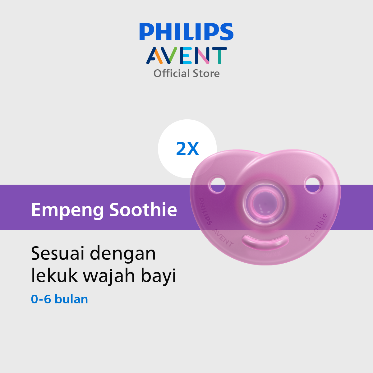 Philips Avent Soother Heart Pink 0-6M SCF099/22 Pacifer Empeng Bayi - 1