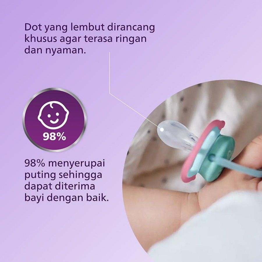 Philips Avent Soother Ultra Air Night Girl 0-6m SCF376/12 Empeng Bayi - 4
