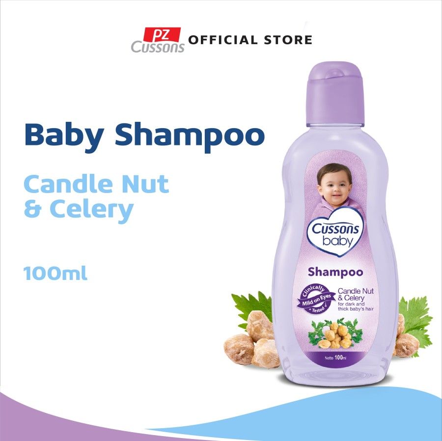 Cussons Baby Shampoo Candle Nut & Celery - Sampo Bayi 100ml - 1