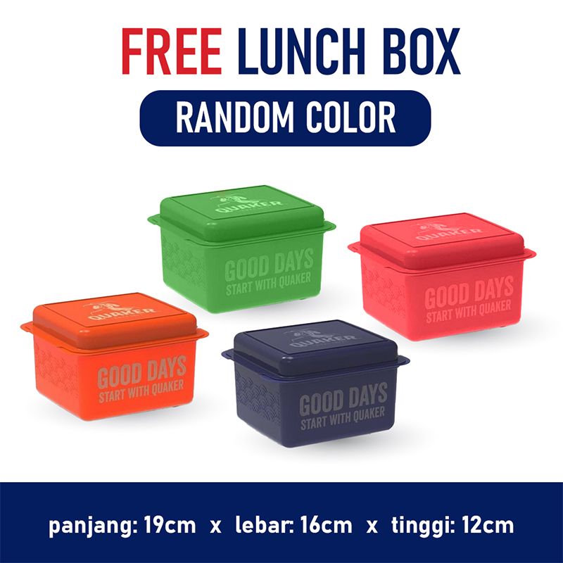 Quaker Instant Oatmeal 800g + 200g + Free Lunchbox - 3