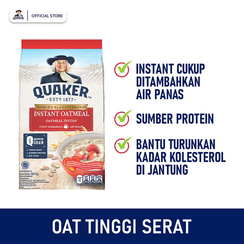 Quaker Instant Oatmeal 800g + 200g + Free Lunchbox - 2