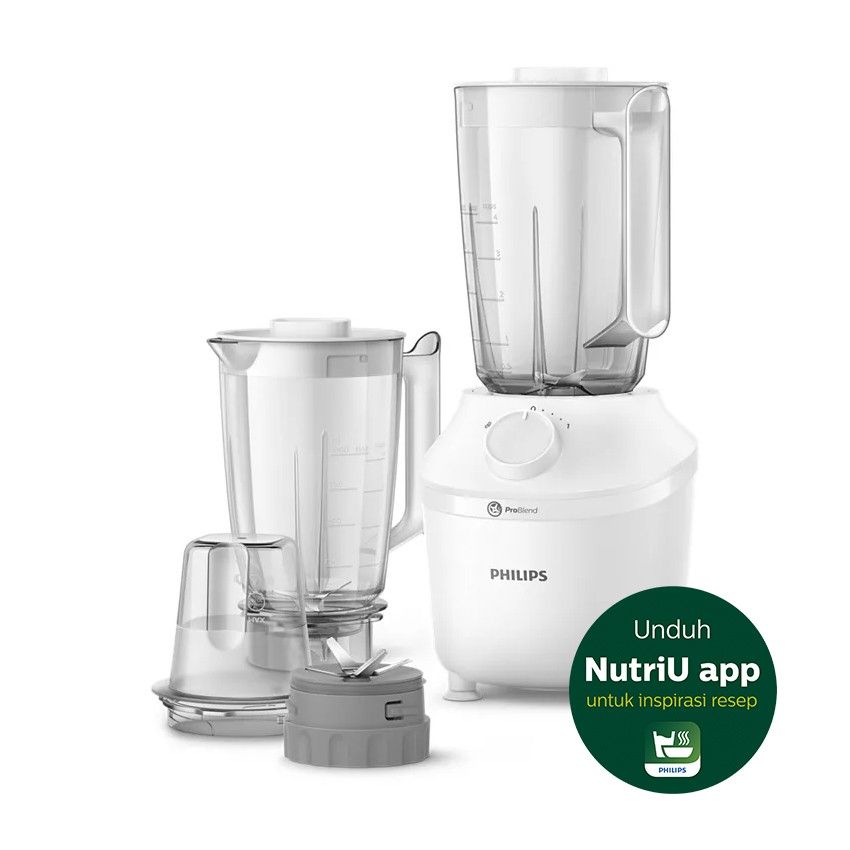 Philips Blender 3000 Series - HR2042/50 Kapasitas 1L (Putih) - 2