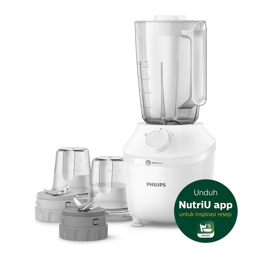 Philips Blender 3000 Series - HR2042/30 Kapasitas 1L (Putih) - 2