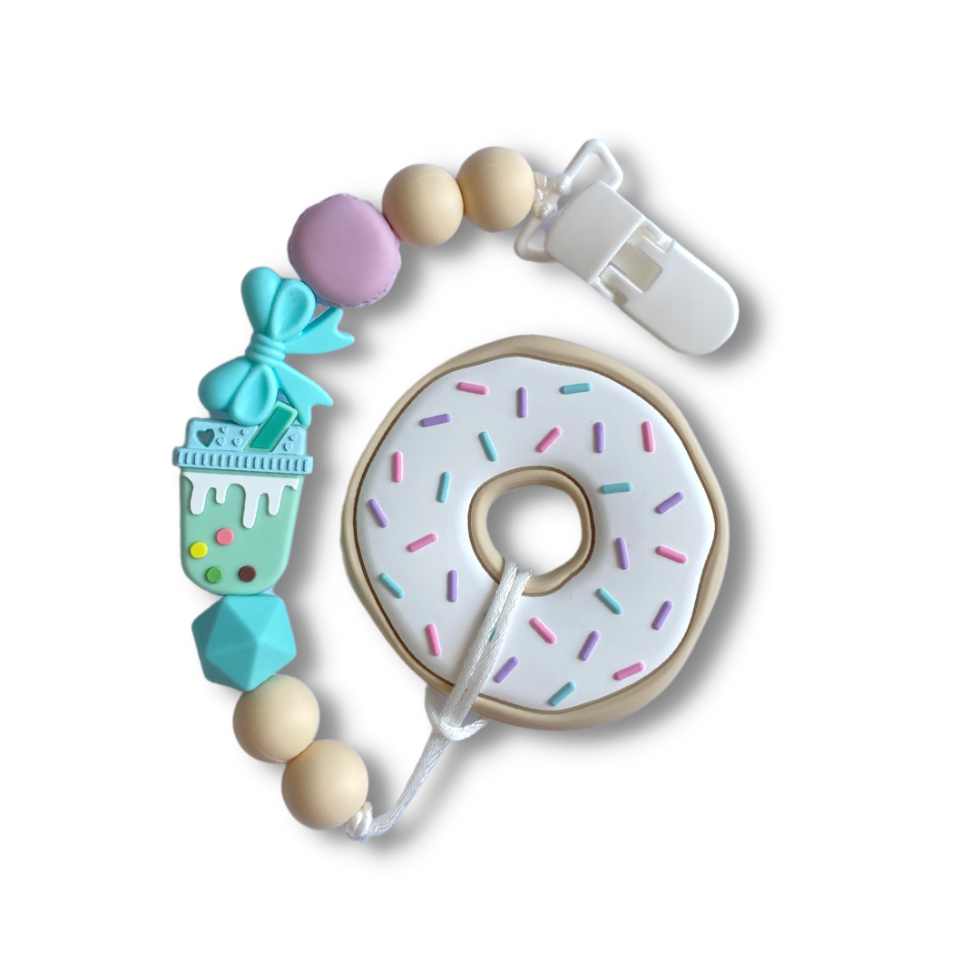 Bright Chewelry Teether Set - Donut - Vanilla - 1